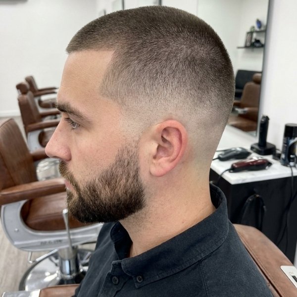 4 Guard Buzz Cut Low Fade for a Fresh and Polished Appearance