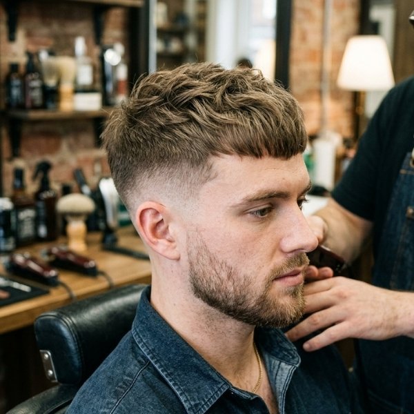 Layered French Crop with Low Fade