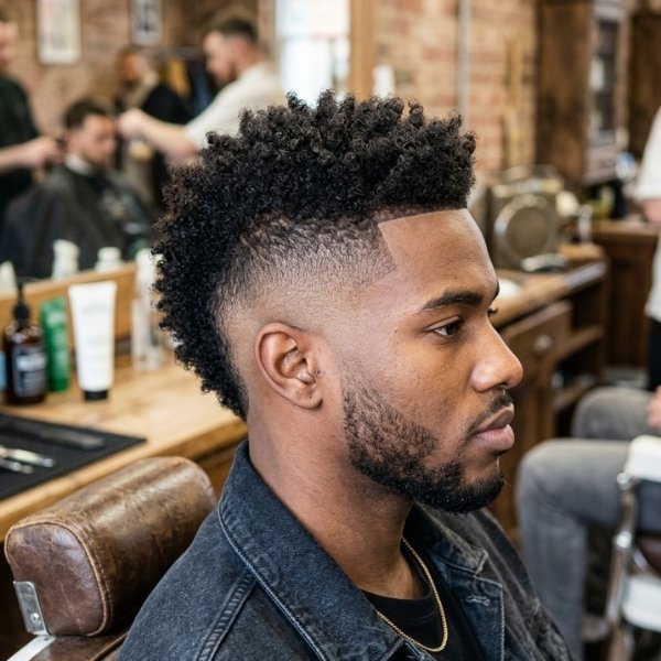 Messy Layered Comb Over with Tapered Sides
