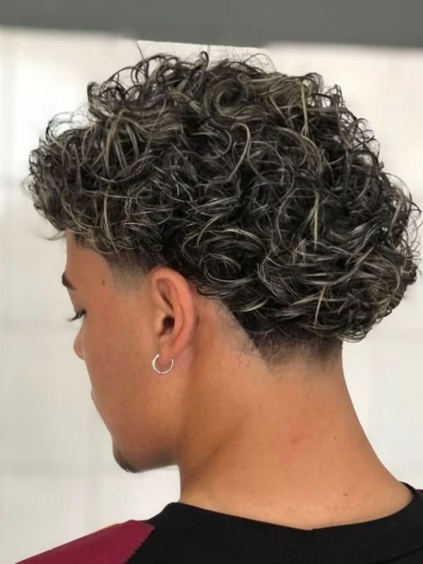 Blonde Curly Taper Fade