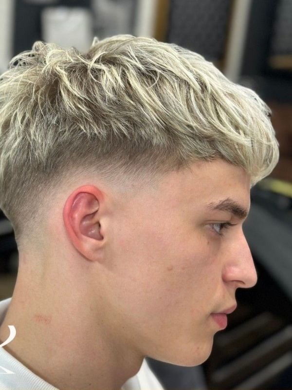 Blonde Low Taper Fade Buzz Cut