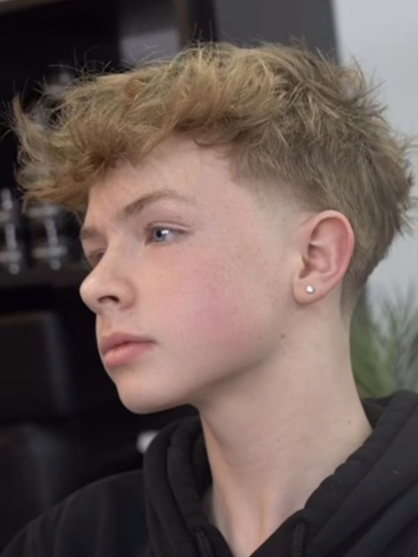 Blonde Low Taper Fade Fluffy Hair