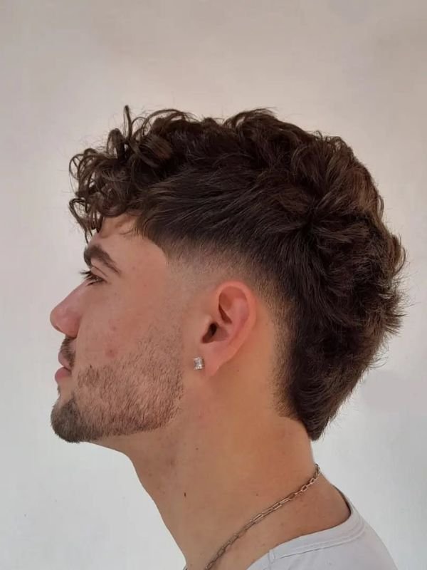 Messy Low Taper Fade Modern Mullet Haircut