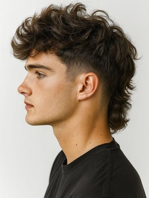 Short Low Taper Fade Modern Mullet Haircut
