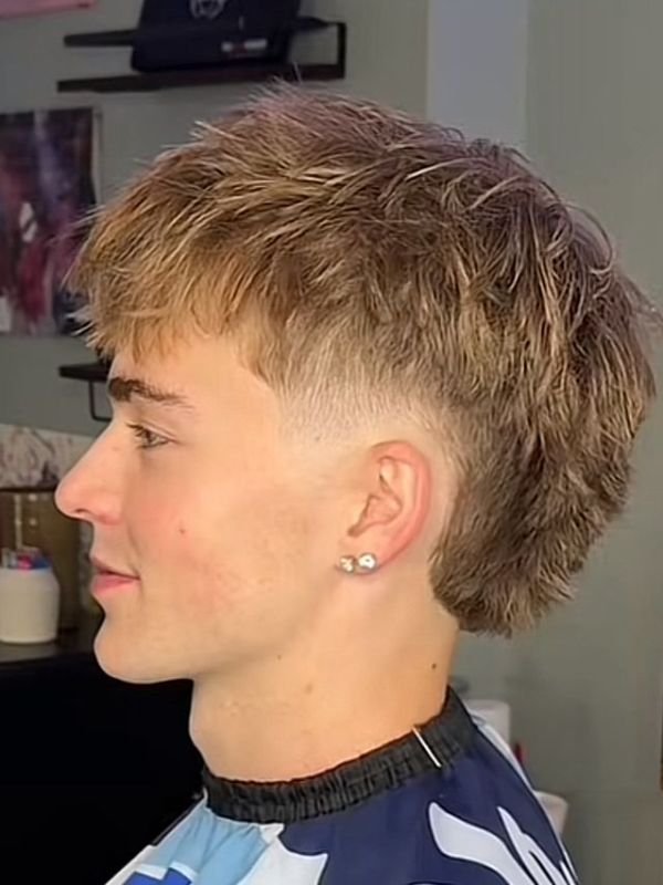 Long Low Taper Fade Modern Mullet Haircut