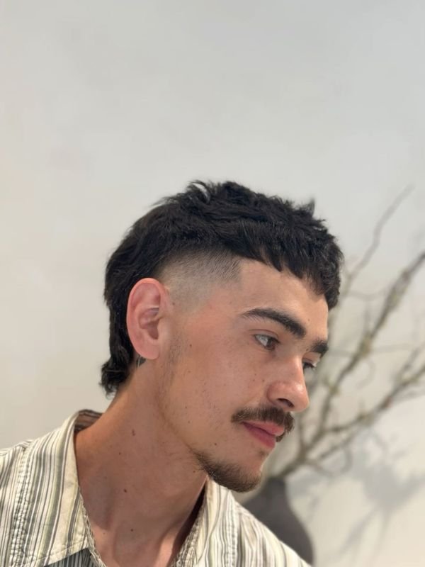Burst Fade Low Taper Fade Modern Mullet Haircut