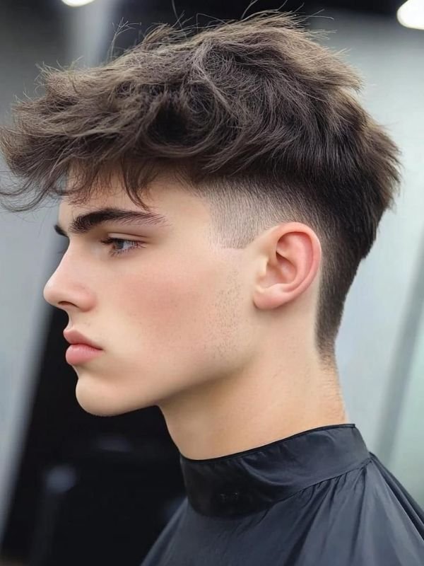Blowout Low Taper Fade Straight Hair