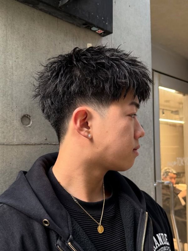 Asian Low Taper Fade Modern Mullet Haircut
