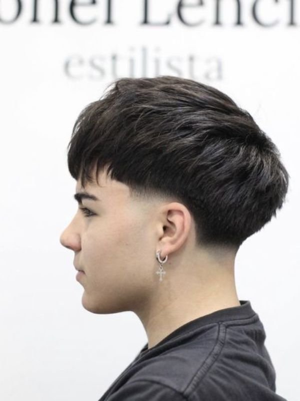Blowout Low Taper Fade Straight Hair
