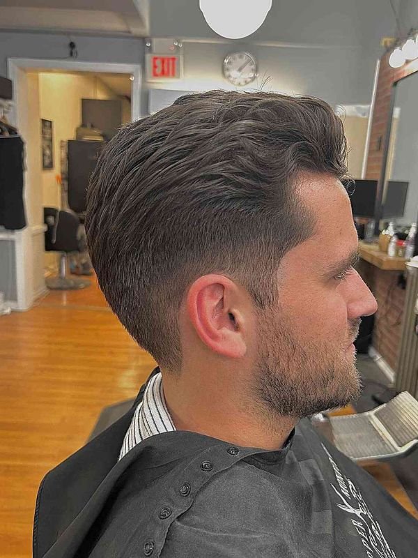 Blowout Low Taper Fade Straight Hair