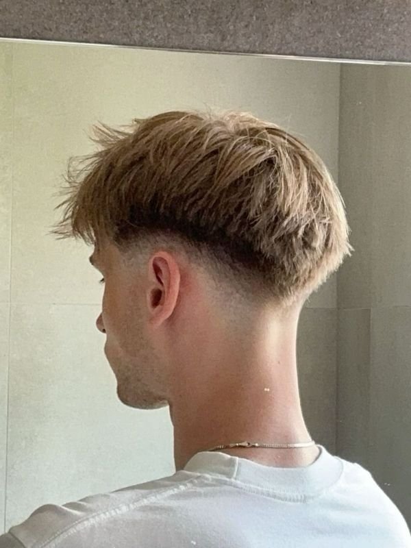 Blowout Low Taper Fade Straight Hair