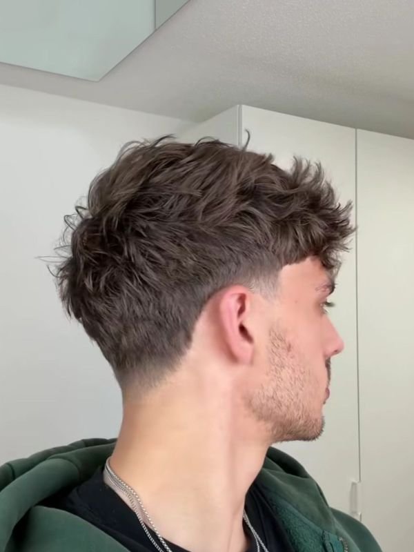 Blowout Low Taper Fade Straight Hair