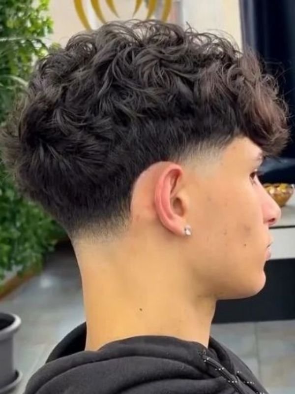 Classic Low Taper Fade Curly Hair