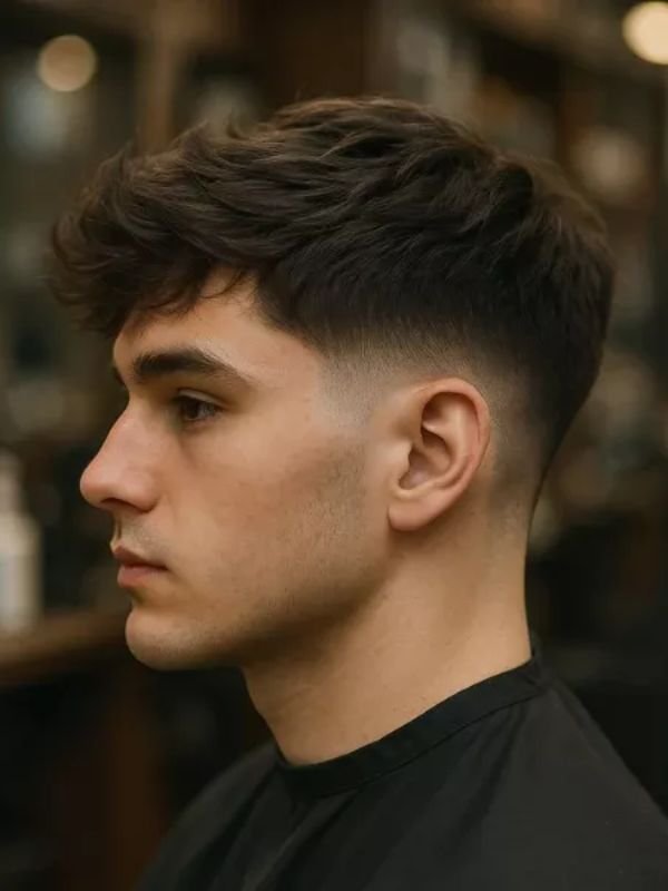 Classic Low Taper Fade Quiff Haircut