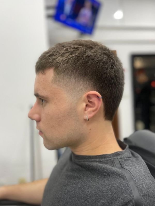 Clean Low Taper Fade Buzz Cut