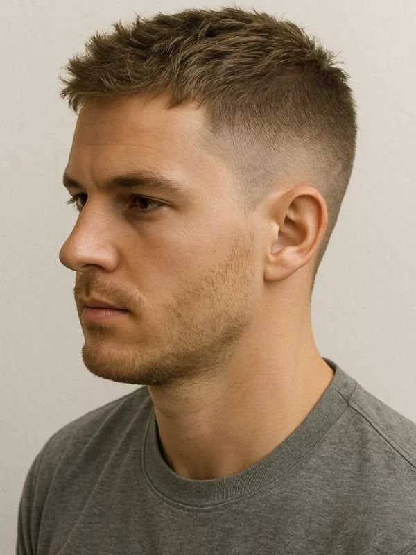 Clean Low Taper Fade Textured Crop Haircut