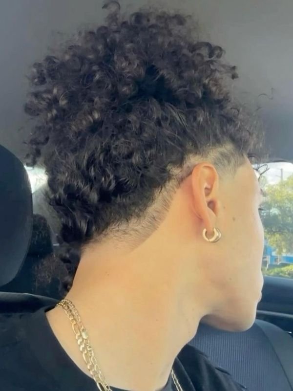 Curly Undercut Fade