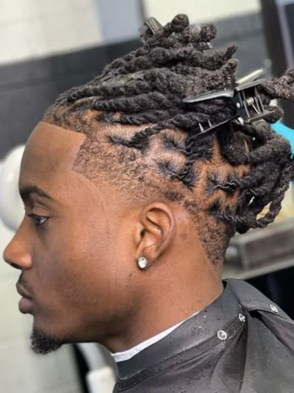 Dreadlocks Low Taper Fade Black Haircut