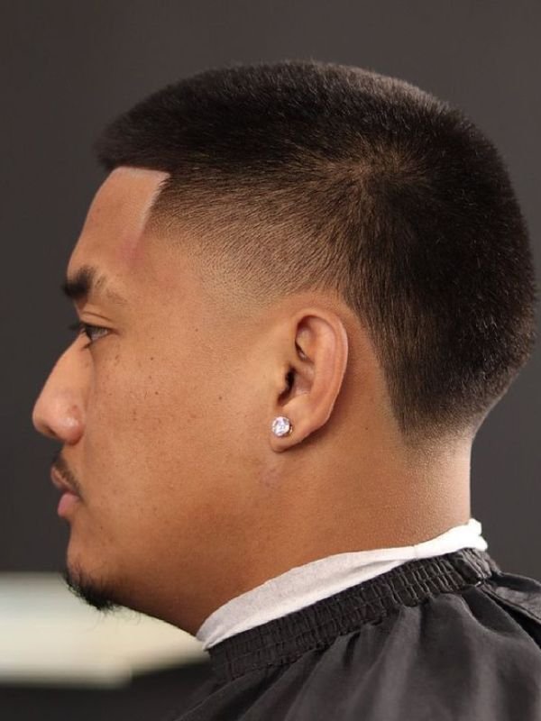 High Contrast Low Taper Fade Buzz Cut