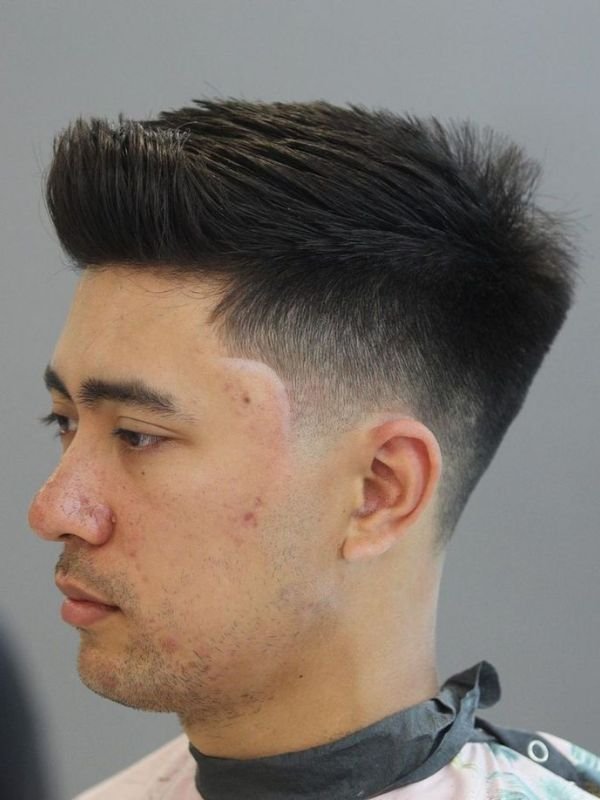 High Volume Low Taper Fade Quiff