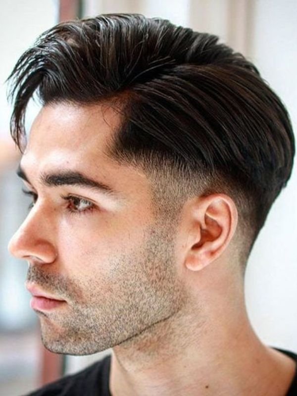Long Low Taper Fade Side Part