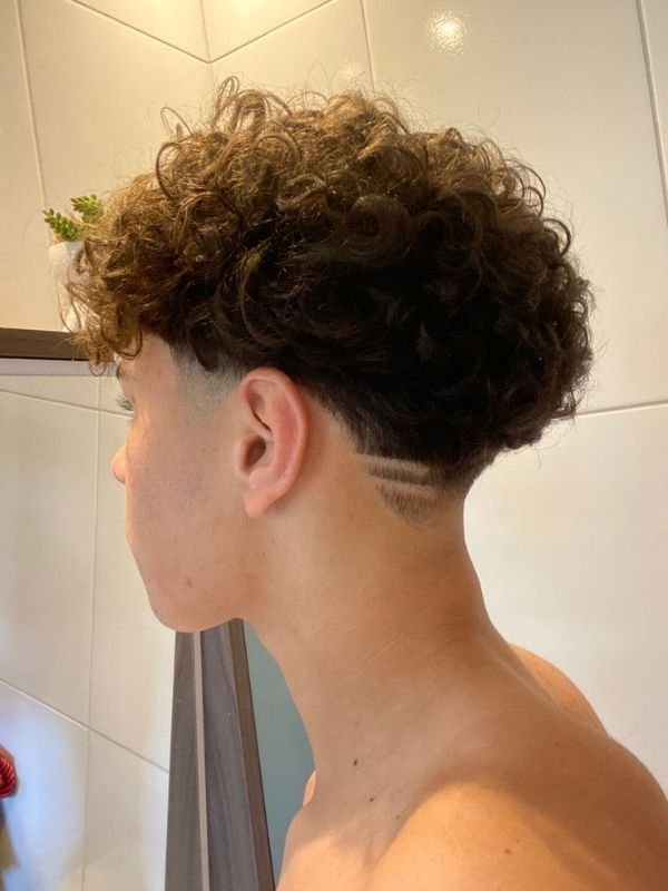 Low Taper Fade Asian Haircuts Curly Hair