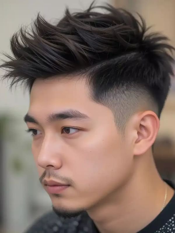 Low Taper Fade Asian Haircuts Faux Hawk