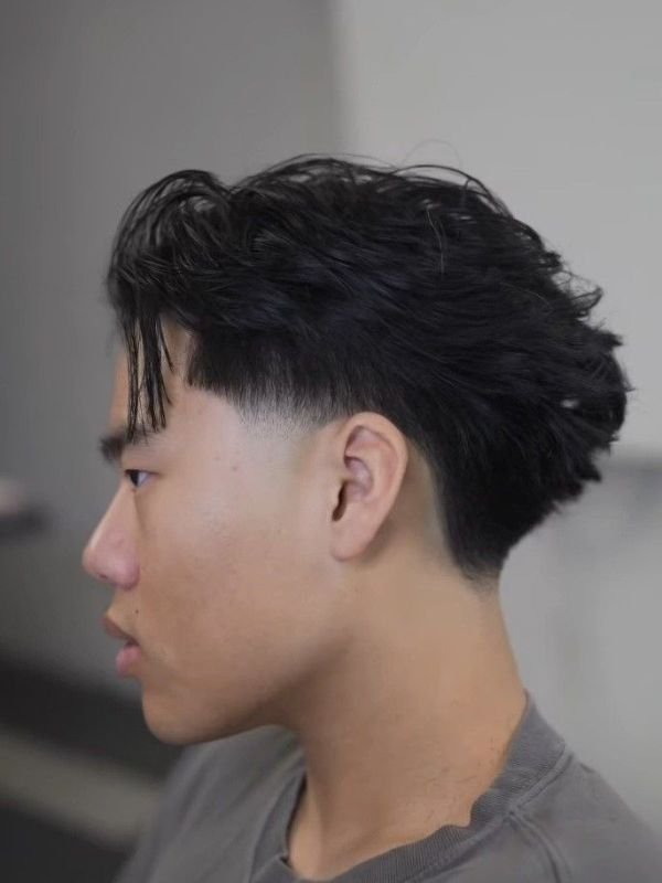 Low Taper Fade Asian Haircuts Middle Part