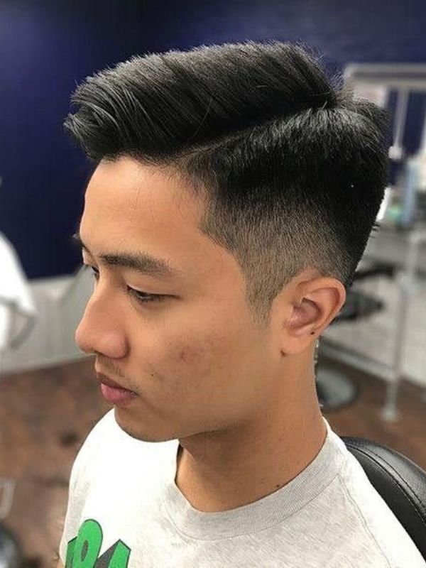 Low Taper Fade Asian Haircuts Side Part