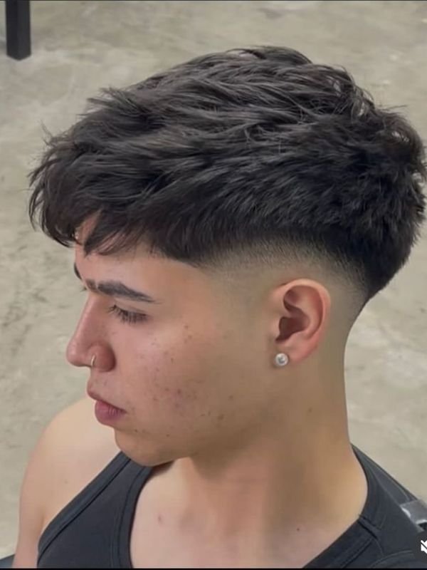 Low Taper Fade Caesar Cut for Teen Boys