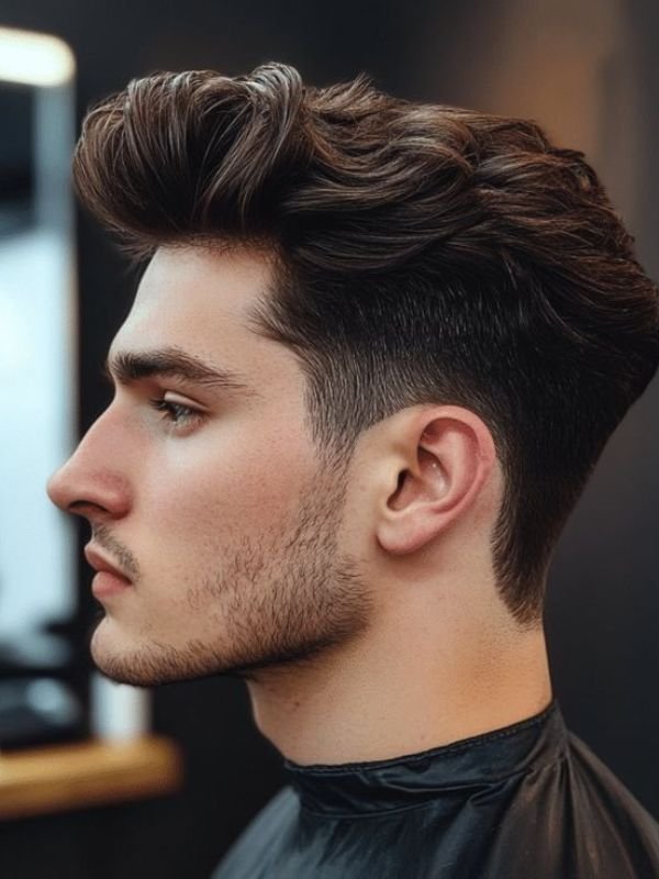 Low Taper Fade Quiff Cut