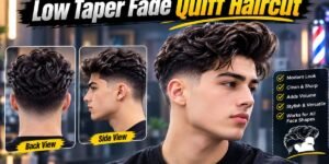 Low Taper Fade Quiff Haircut