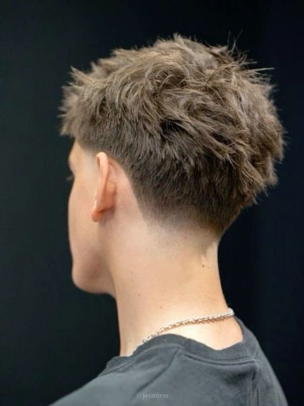 Low Taper Fade Quiff Haircut Male