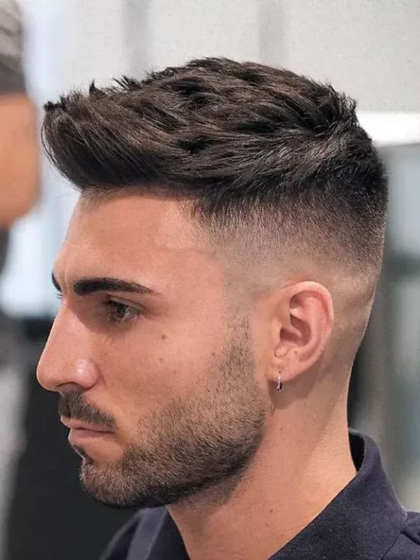Low Taper Fade Quiff with Volume