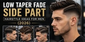Low Taper Fade Side Part Hairstyle