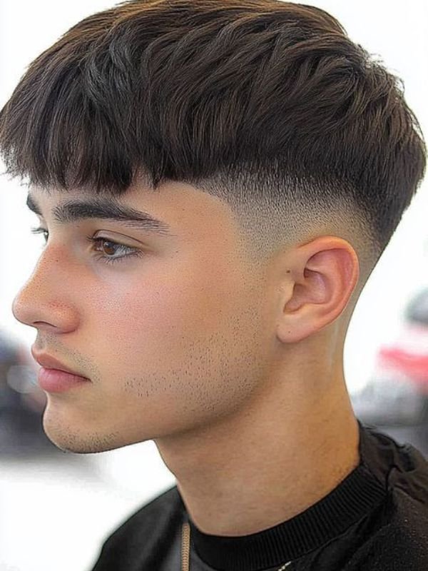 Low Taper Fade Side Part for Teen Boys