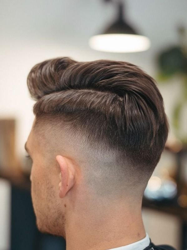 Low Taper Fade Side Part with Volume