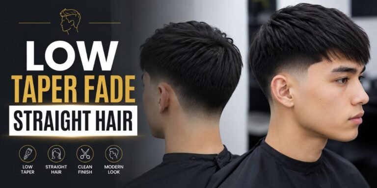 Low Taper Fade Straight Hair