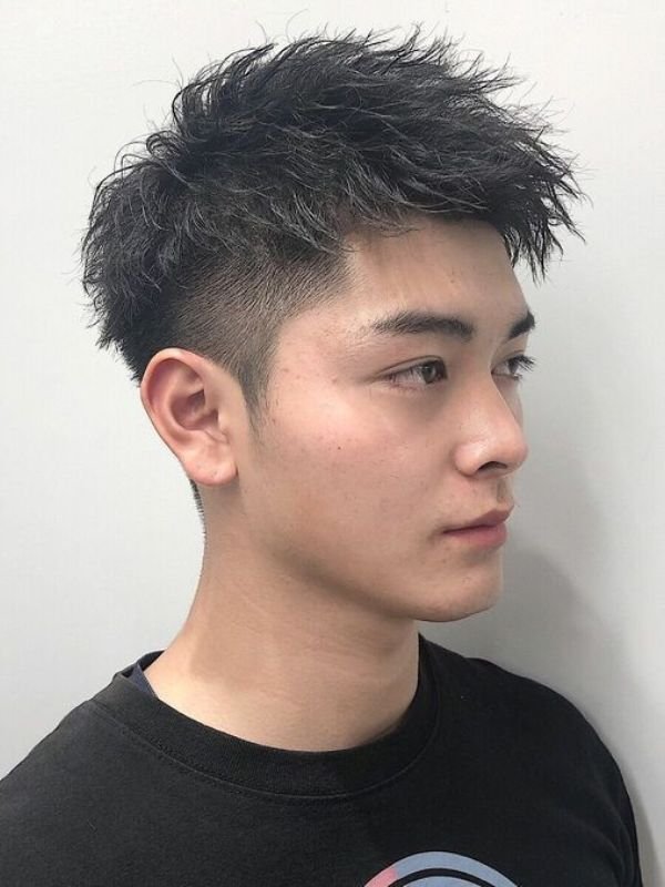 Low Taper Fade Straight Hair Asian