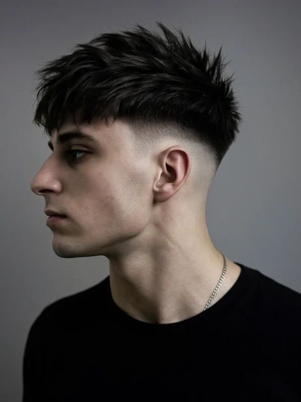 Low taper fade Fluffy fringe