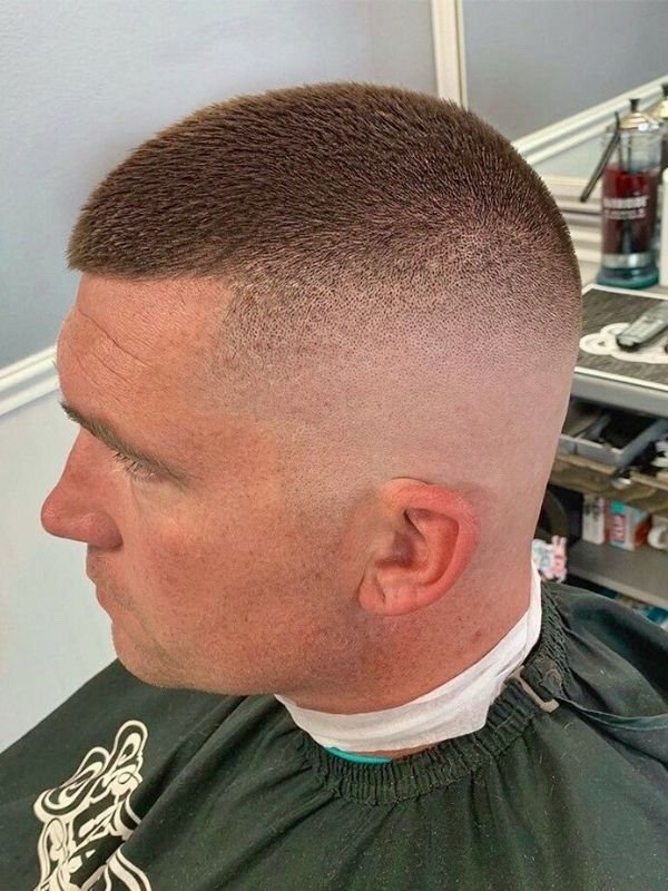 Military Low Taper Fade Buzz Cut