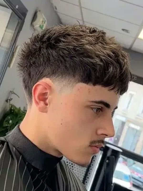 Modern Low Taper Fade Caesar Cut