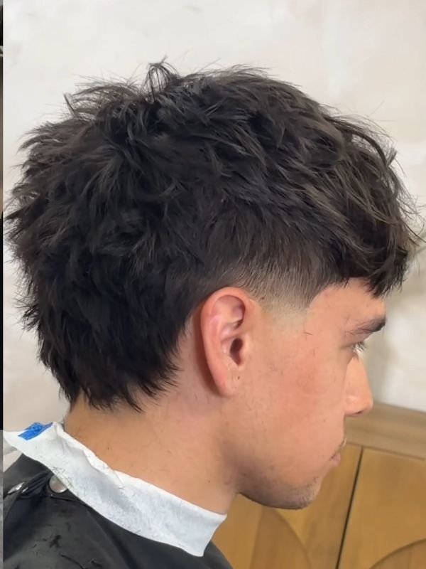 Modern Wolf Cut with Low Taper Fade Mullet