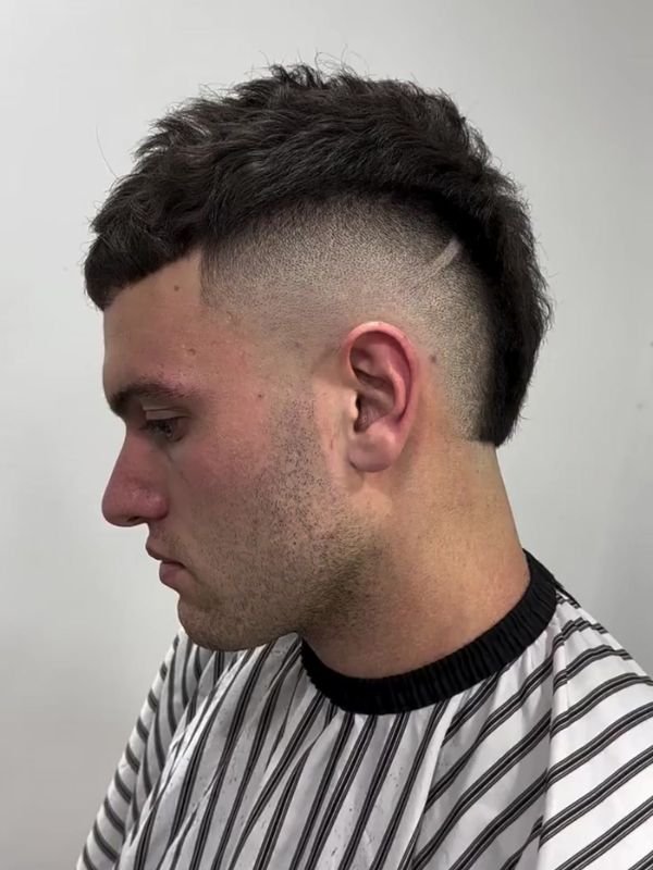 Mohawk Low Taper Fade Black Haircut