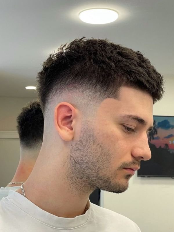 Professional Low Taper Fade Caesar Cut