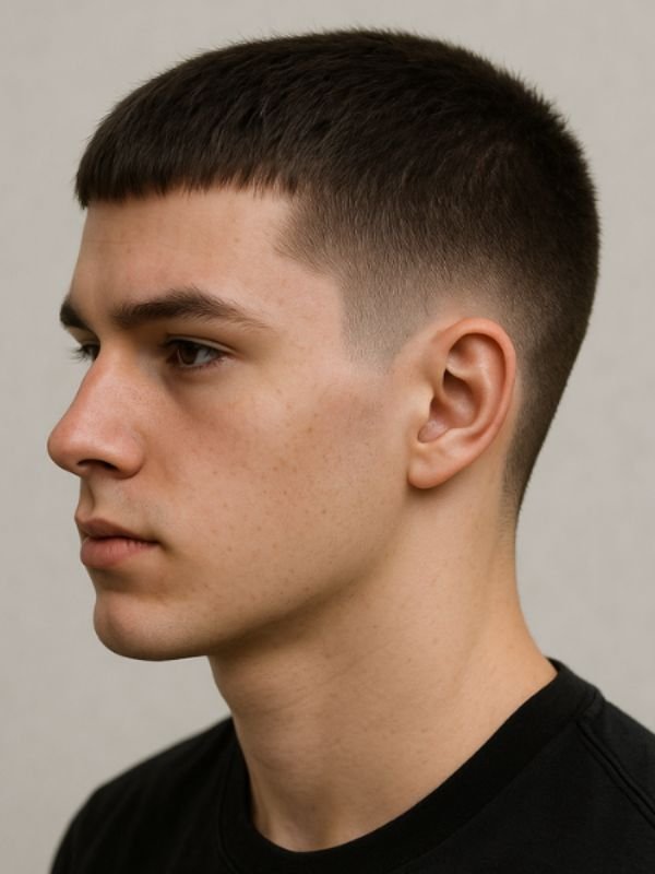 Short Low Taper Fade Buzz Cut