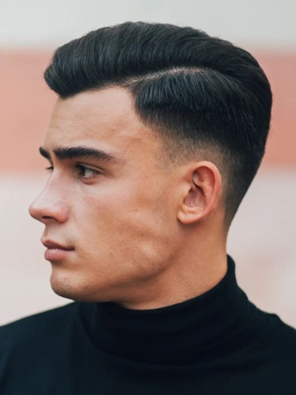 Short Low Taper Fade Side Part