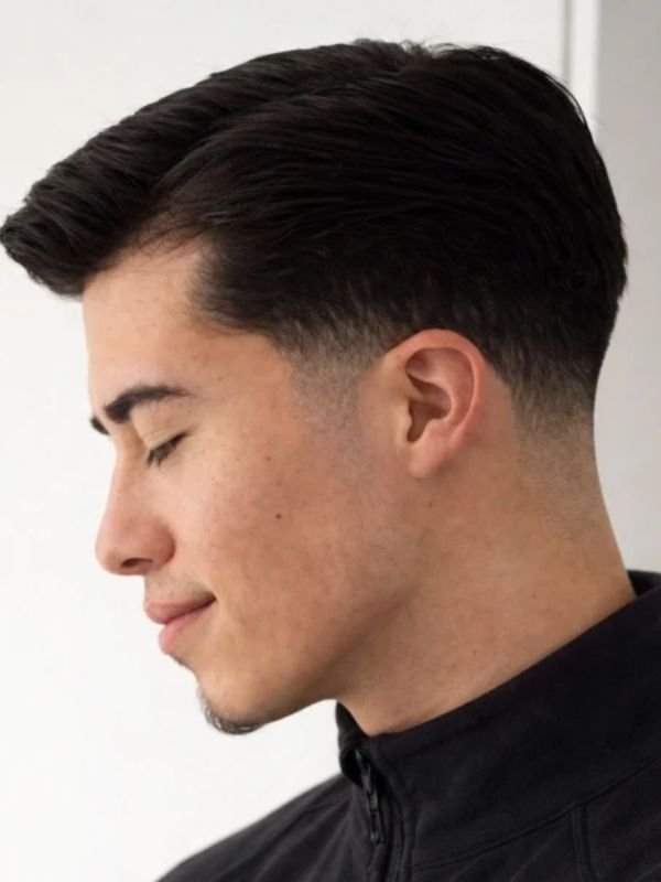Side part low taper