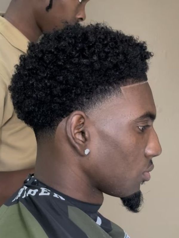 Sponge Twist Low Taper Fade Black Haircut