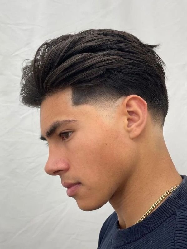 Straight Hair Low Taper Fade Side Part